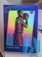 2021-22 Donruss Optic Purple Prizm #177 Isaiah Livers RC Rookie Pistons